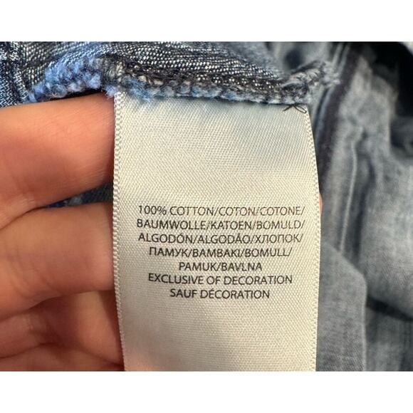 POLO RALPH LAUREN Girls Dress Size 12 Denim Tank Pockets Button Front Classic - Picture 8 of 8